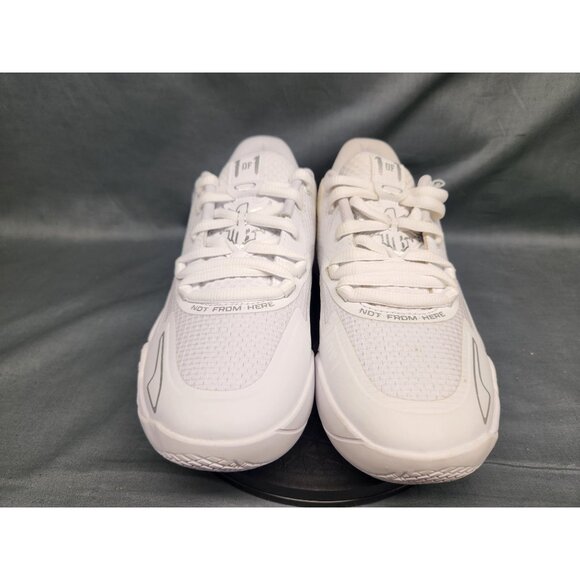 Puma Boys MB1 Lo Jr Sneakers Mesh White Silver Size 4 DISPLAY MODEL! - Picture 3 of 16
